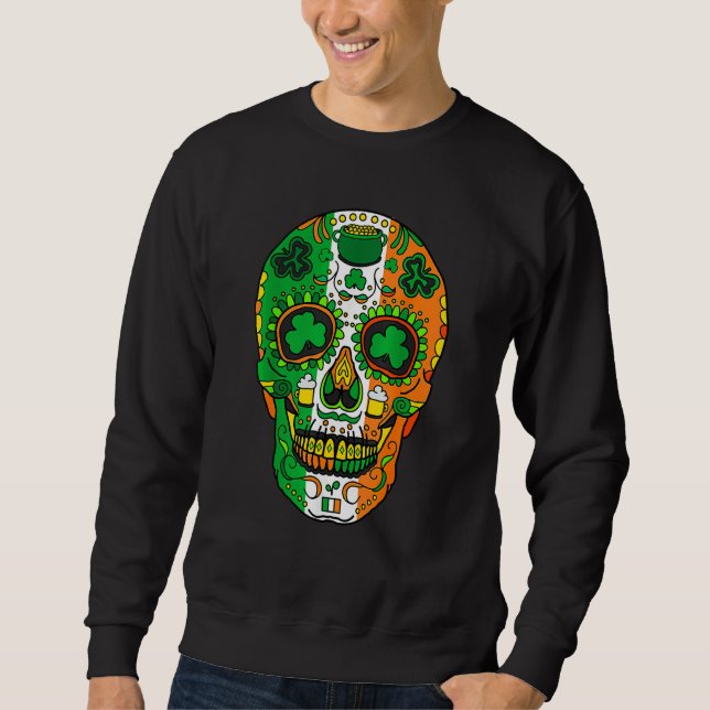 Skull St Patricks Day Irish Saint Patricks Day of  Sweatshirt (Vorderseite)