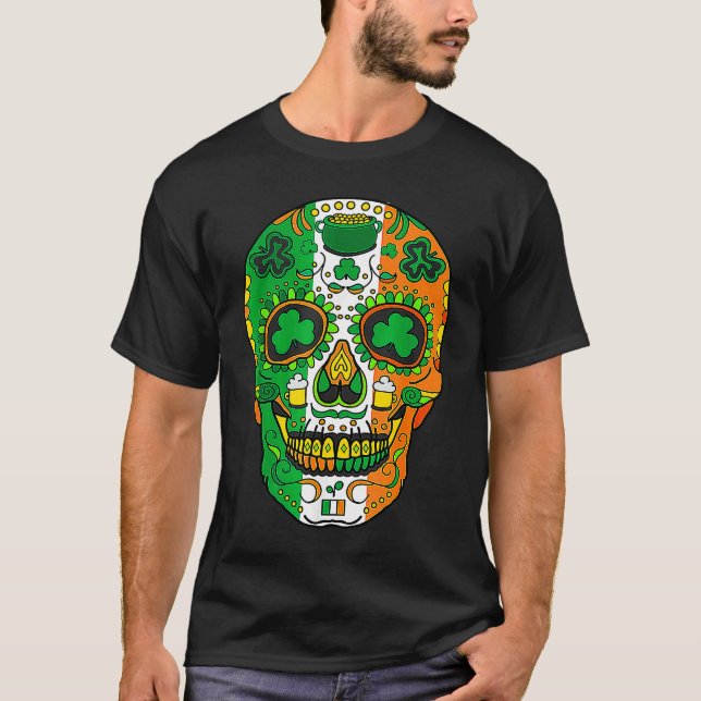 Skull St Patricks Day Irish  Saint Patricks Day of T-Shirt (Vorderseite)