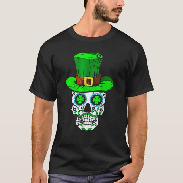 Skull St Patricks Day Irish Saint Patricks Day of  T-Shirt (Vorderseite)