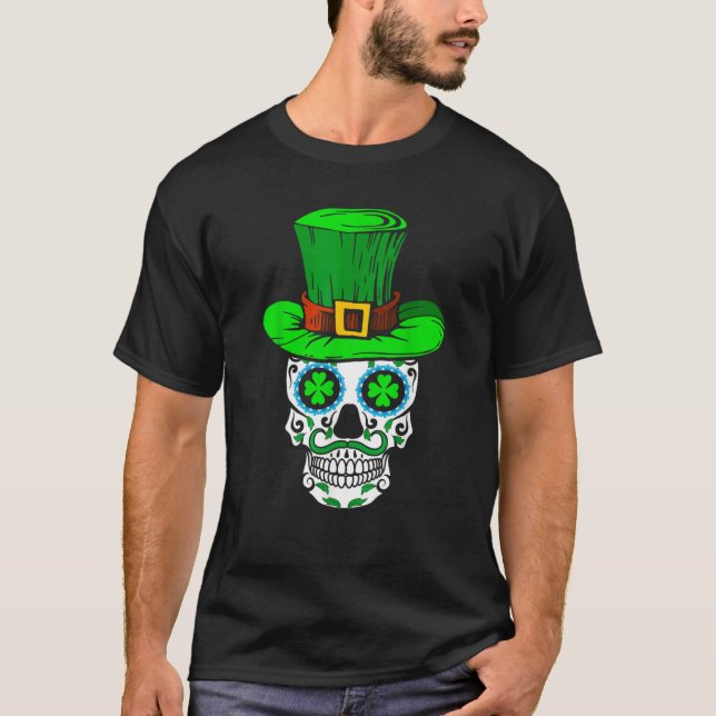Skull St Patricks Day Irish Saint Patricks Day of  T-Shirt (Vorderseite)