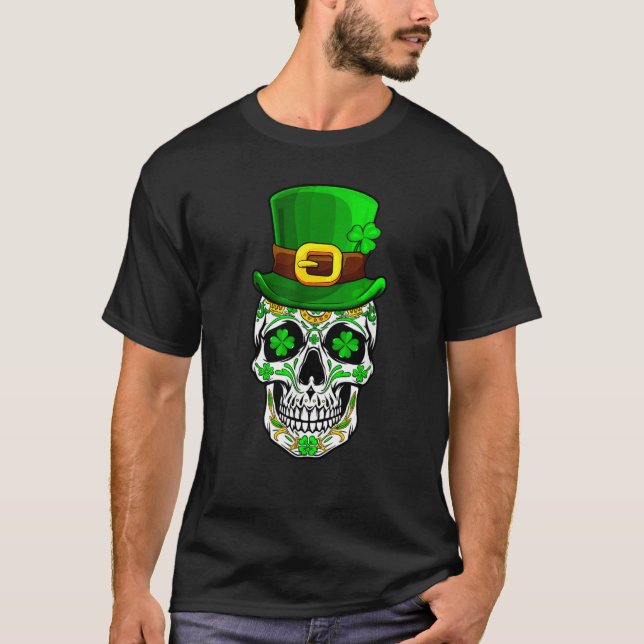 Skull St Patricks Day Irish Saint Patricks Day of  T-Shirt (Vorderseite)