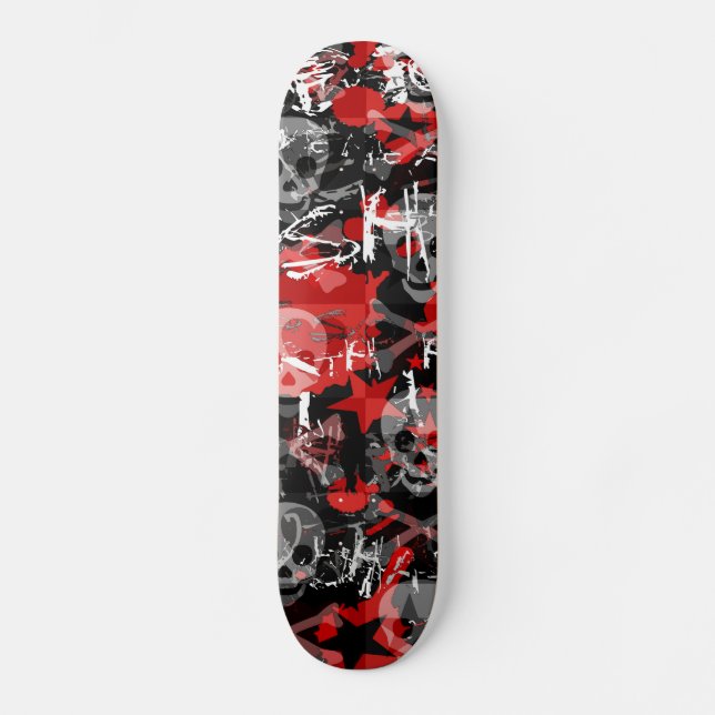 Skull Star Spritzer Skateboard Deck (Vorderseite)