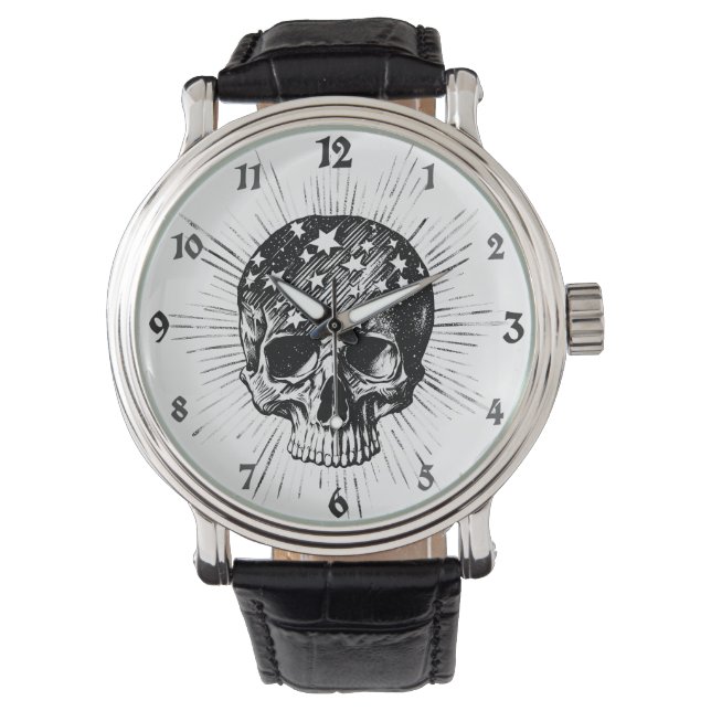 Skull & Stars II Armbanduhr (Vorderseite)