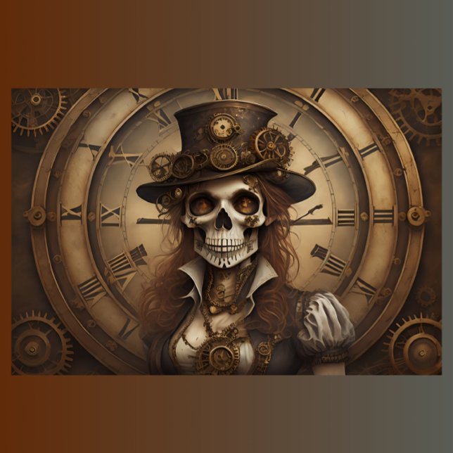 Skull Steampunk with clock tissue paper v2 Seidenpapier (Von Creator hochgeladen)