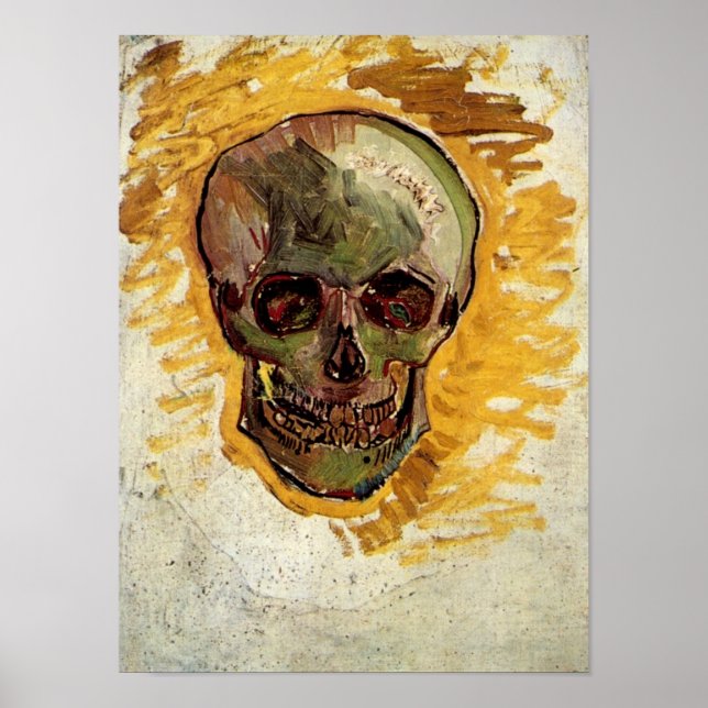Skull Still Life (F297a) Van Gogh Fine Art Poster (Vorne)