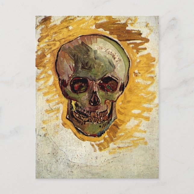 Skull Still Life (F297a) Van Gogh Fine Art Postkarte (Vorderseite)
