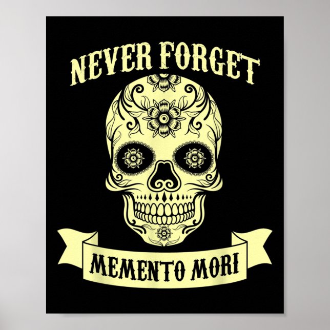 Skull Stoic Leser Alte Philosophen Leben ich nev Poster (Vorne)