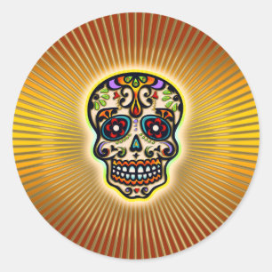 skull-strahlen.png runder aufkleber