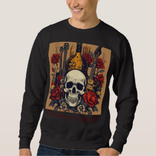 Skull & Strings Rock Festival-Shirt   Gitarren-get Sweatshirt