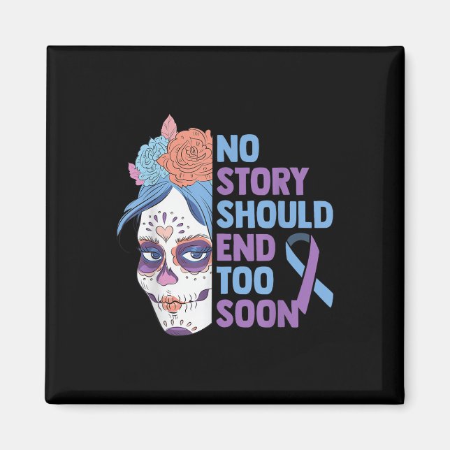 Skull Sunflower Suicide Bewusstsein Psychiater Magnet (Vorne)