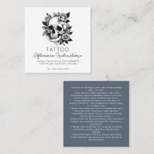 Skull Tattoo Aftercare Instructions Stilvoll Quadratische Visitenkarte