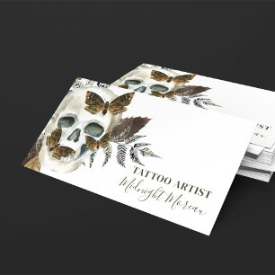 Skull Tattoo Artist QR Code Business Card Visitenkarte