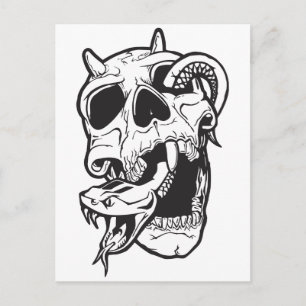 Skull Tattoo Postkarte