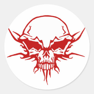 Skull Tattoo Runder Aufkleber