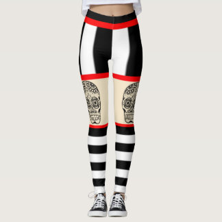 Skull Tattoo Strickte Leggings