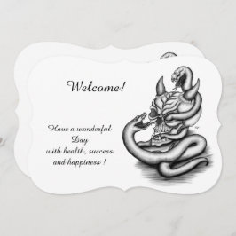 Skull - Teufelskopf mit Schlange, Text hinzufügen Einladung