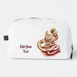 Skull - Teufelskopf mit Schlange Waschbeutel