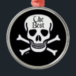 Skull The Best Medal Metal Ornament<br><div class="desc">Skull, Die Beste Medaille ist für Schädelsammler, Rollenspielspieler oder alle, die über und hinaus gegangen sind wie Schädel. Das Beste was? Das liegt an dir. Skull Medal ist Teil der Skull n Bones Serie und ist Steamy Raimon Originalkunst und Kalligrafie.</div>