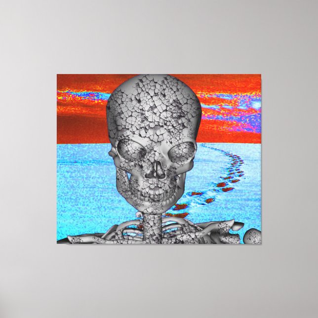 Skull Time Traveller Leinwanddruck (Vorderseite)