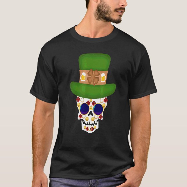 Skull Top Hat Rimmed Glasses Horse Shoes C Blätter (Vorderseite)