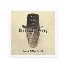 Skull Top Hat Vintag Sepia RIP bis zu seinen 20ern