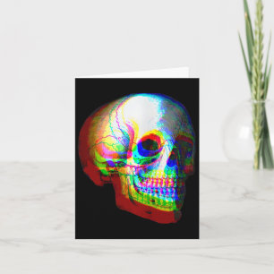Skull Trippy Vaporwave Halloween Techno Rave Edm Karte
