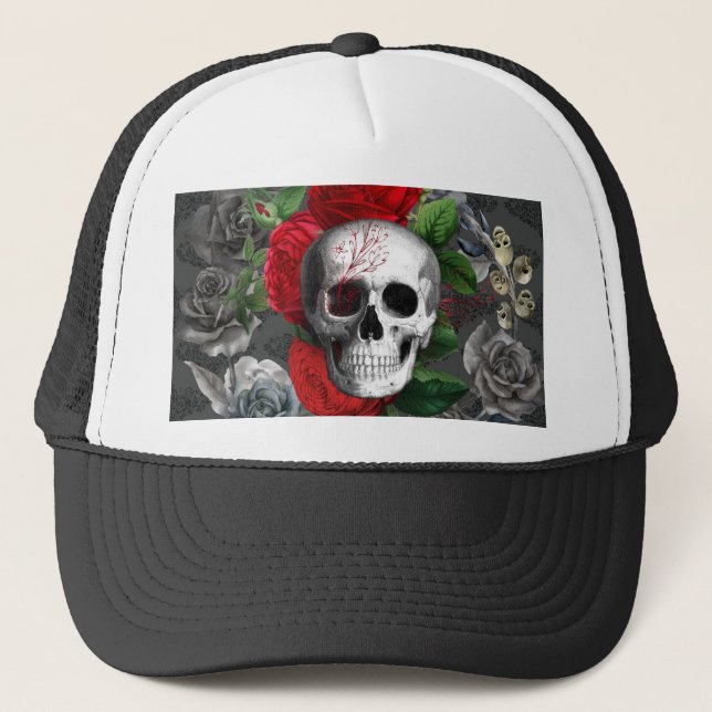 Skull Trucker Hat Truckerkappe (Vorderseite)