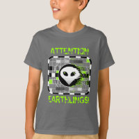 Skull TV 'ACHTUNG EARTHLINGS!' Kind ist graue Grun
