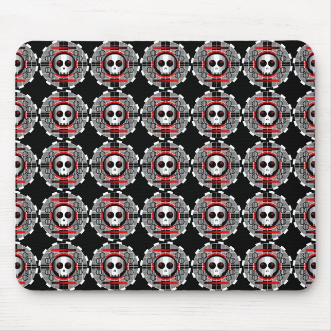 Skull TV Runde Multimousepad schwarz Mousepad (Vorne)