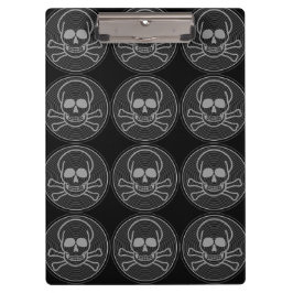 Skull- und Crossbones-Emblem Klemmbrett