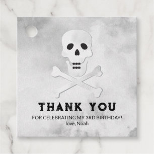 Skull und Crossbones Geburtstagsgeschenk-Tag Geschenkanhänger