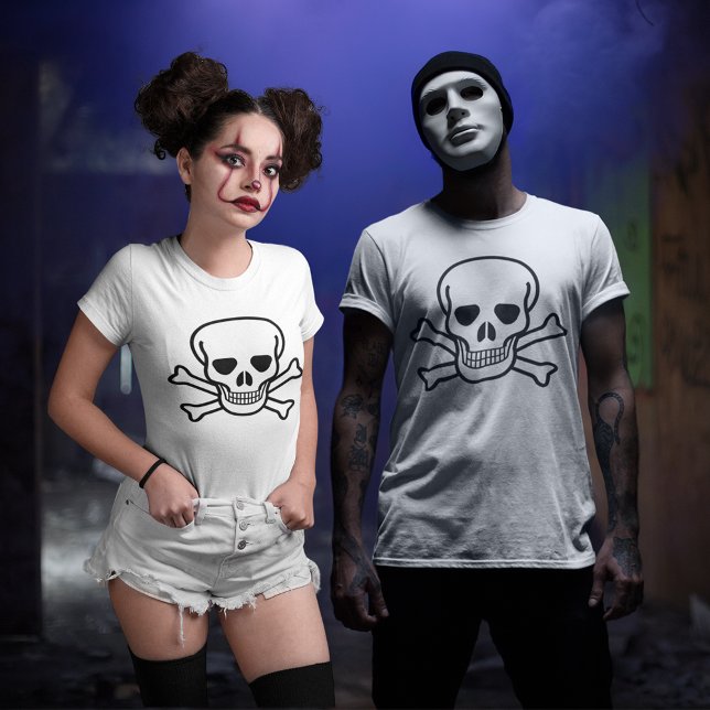 Skull und Crossbones Halloween Light Unisex T-Shirt (Skull and Crossbones Halloween Light Unisex T-Shirt)
