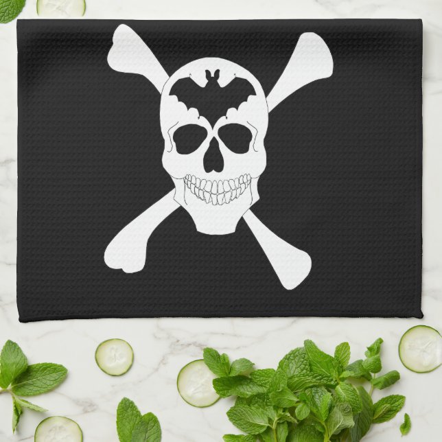 Skull und Crossbones Küchentücher (Gefaltet)