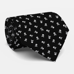 Skull und Crossbones Mit Monogramm Halloween Krawatte