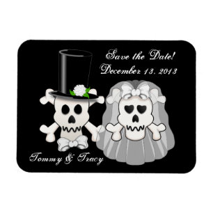 Skull und Crossbones Speichern Sie den Datums-Magn Magnet