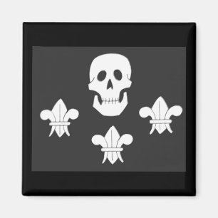 SKULL UND DREI LILES MAGNET