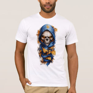 Skull und Herbst belassen Tattoo Style T - Shirt