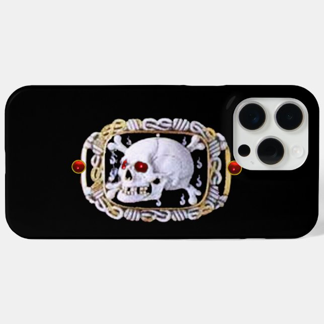 SKULL UND KREUZKNOCHEN RUBY RENAISSANCE JEWEL Case-Mate iPhone HÜLLE (Rückseite (Horizontal))