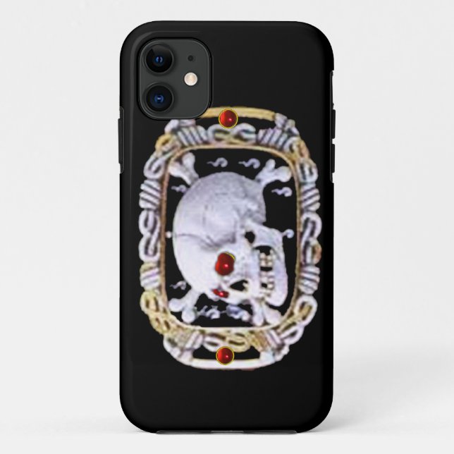 SKULL UND KREUZKNOCHEN RUBY RENAISSANCE JEWEL Case-Mate iPhone HÜLLE (Rückseite)
