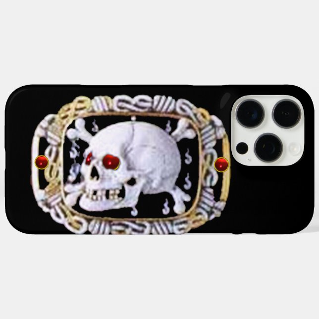 SKULL UND KREUZKNOCHEN RUBY RENAISSANCE JEWEL Case-Mate iPhone HÜLLE (Rückseite (Horizontal))