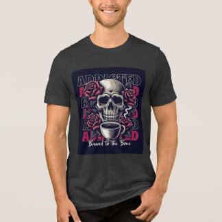 Skull und Rose - Coffee Art T - Shirt Design