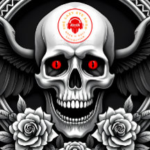 Skull- und Rose-Design