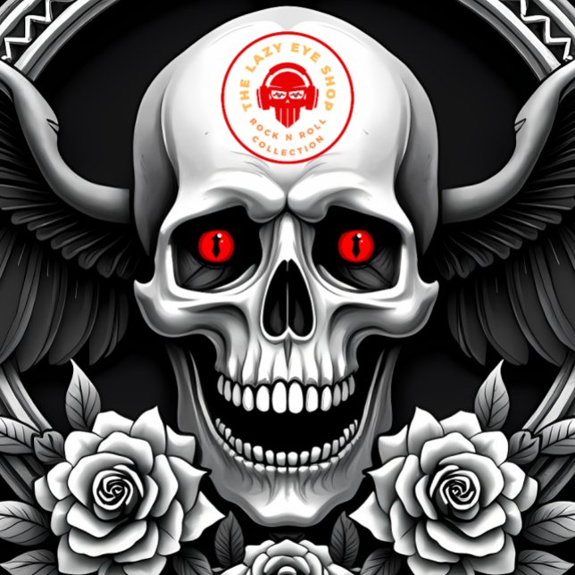 Skull- und Rose-Design T-Shirt (Von Creator hochgeladen)