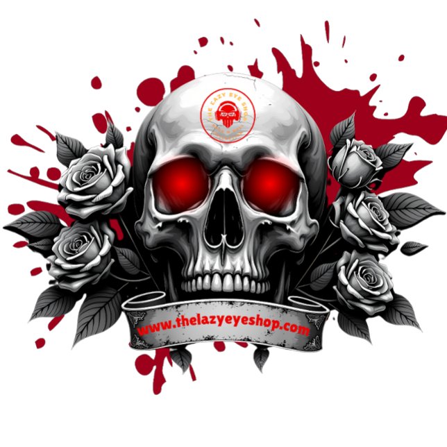 Skull- und Rose-Design T-Shirt (Von Creator hochgeladen)