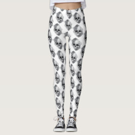 Skull und Rose Sketch Leggings