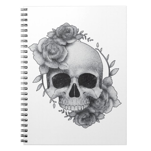 Skull und Rose Sketch Notizblock (Vorderseite)