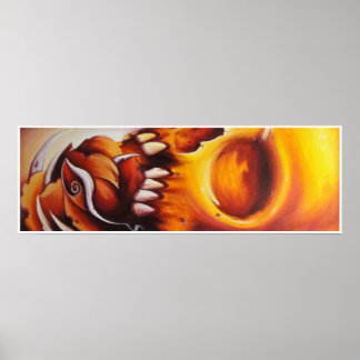 Skull und Rose Tätowierkunstposter drucken Poster