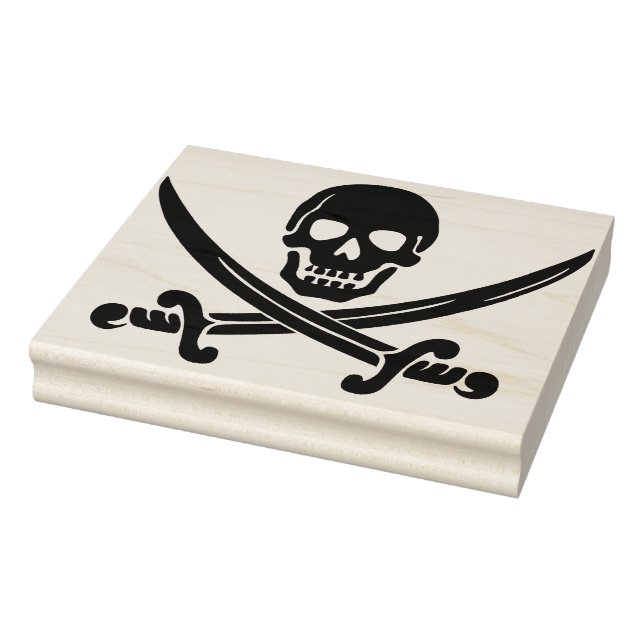 Skull und Schwerter Silhouette Briefmarke Gummistempel (Stempel)