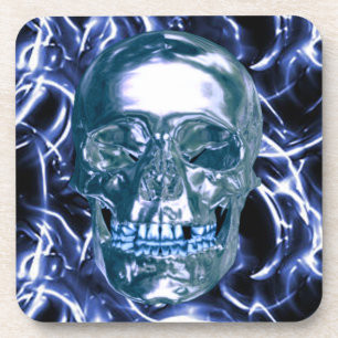 Skull-Untersetzer von Electric Blue Chrome Untersetzer