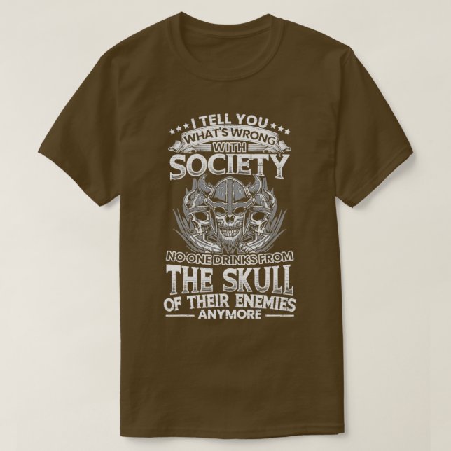 Skull Viking Kratos Ax Seax Norse Classic TShirt (Design vorne)